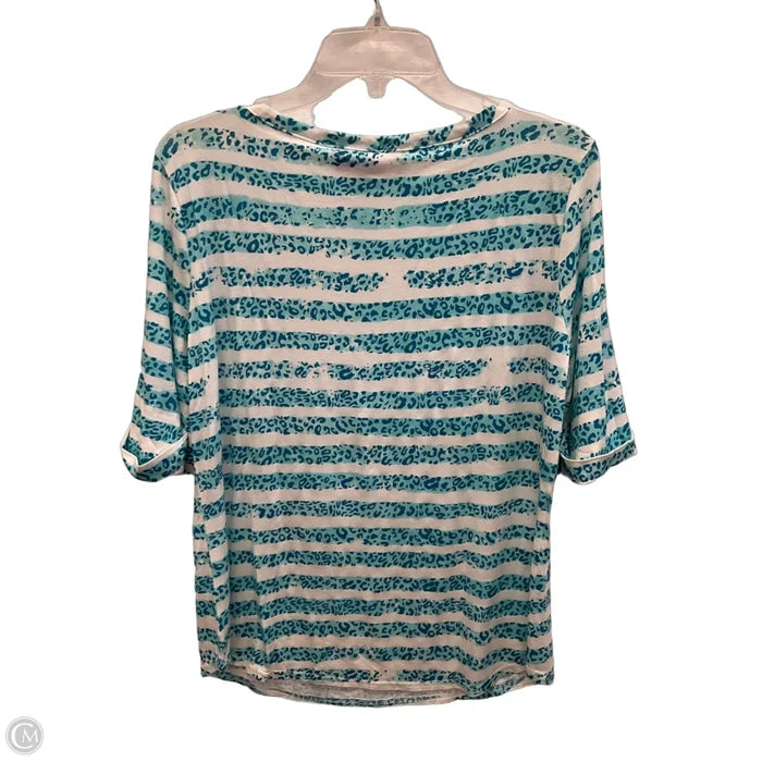 Top 3/4 Sleeve By Peck And Peck In Blue, Size: Xl