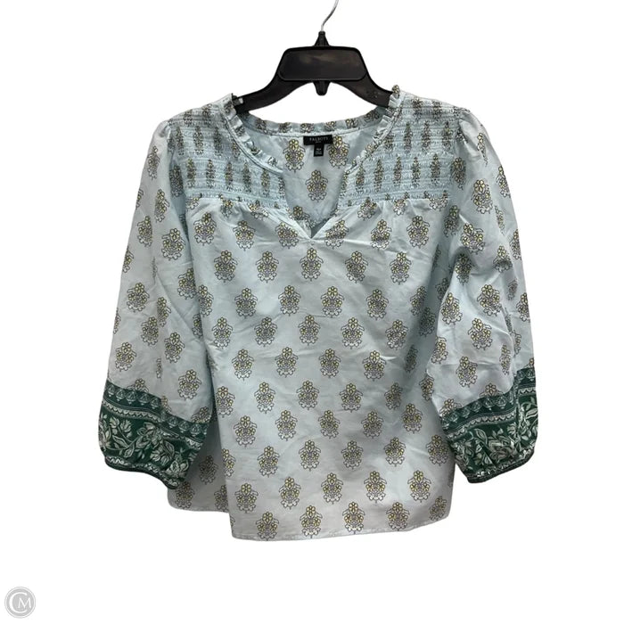 Top 3/4 Sleeve By Talbots In Green, Size: Xlp