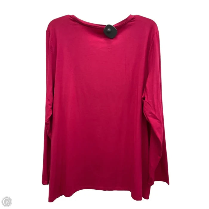 Top Long Sleeve Basic By Chicos In Pink, Size: Xxl