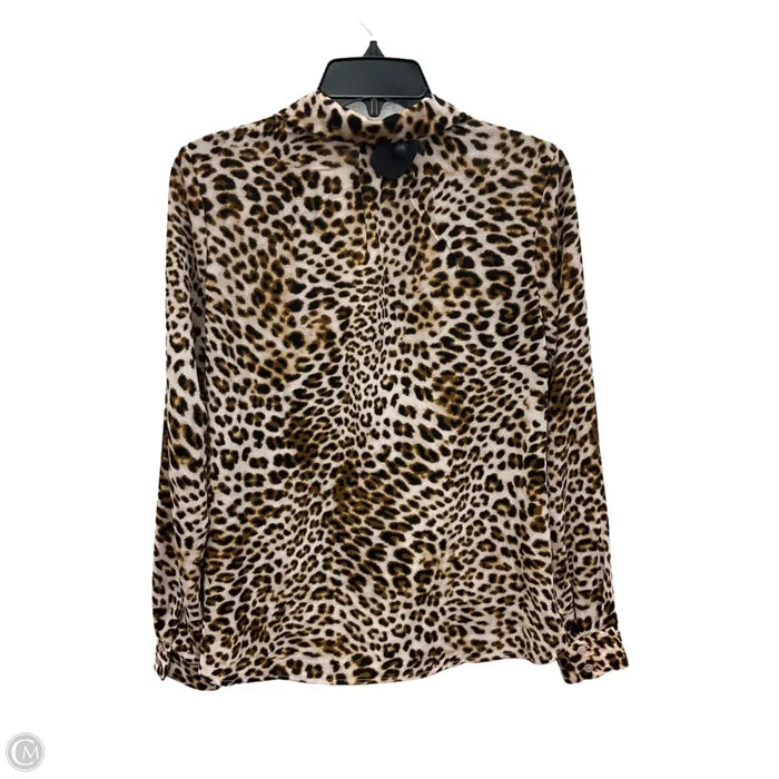 Top Long Sleeve By All In Favor In Animal Print, Size: S