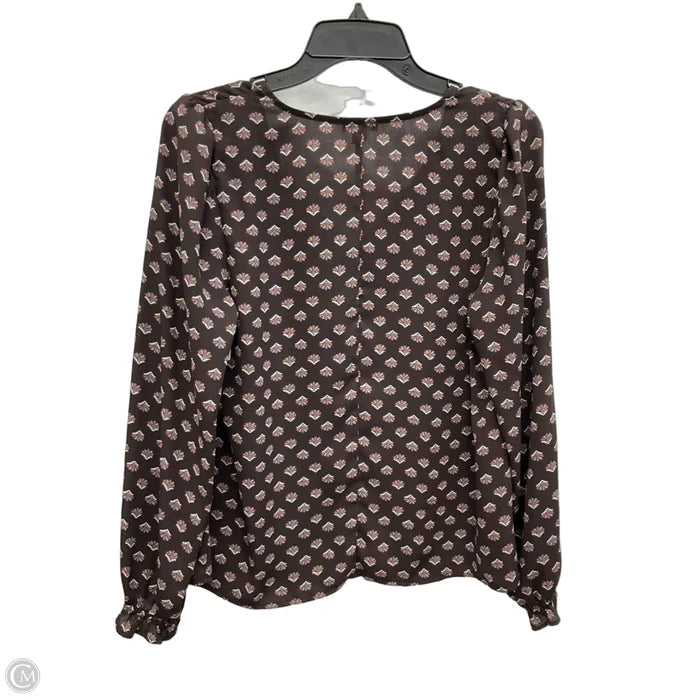 Top Long Sleeve By Ann Taylor In Maroon, Size: Mp
