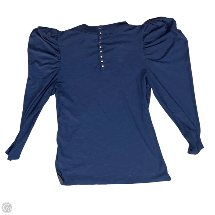 Top Long Sleeve By Anthropologie In Navy, Size: M