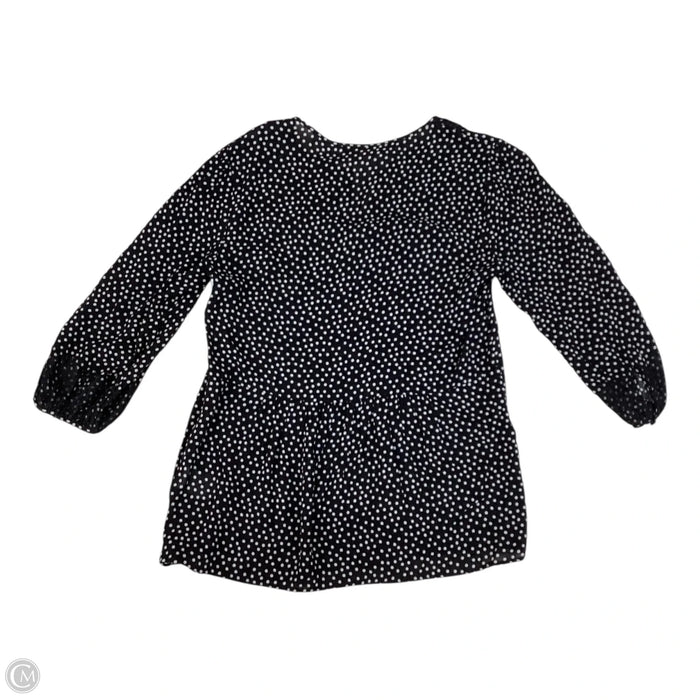 Top Long Sleeve By Boden In Black & White, Size: S