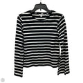 Top Long Sleeve By Chicos In Striped Pattern, Size: M