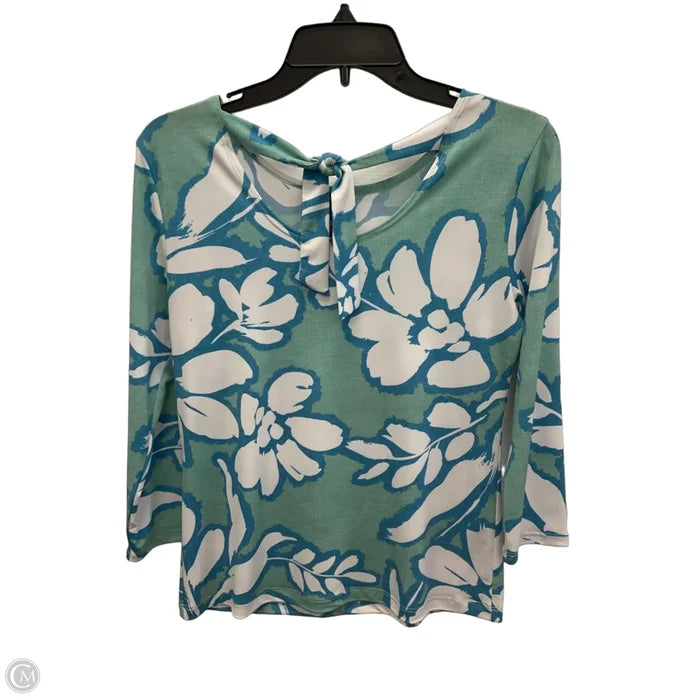 Top Long Sleeve By Clara Sun Woo In Blue & Green, Size: Xs