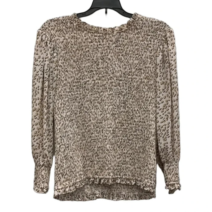Top Long Sleeve By Express In Animal Print, Size: L