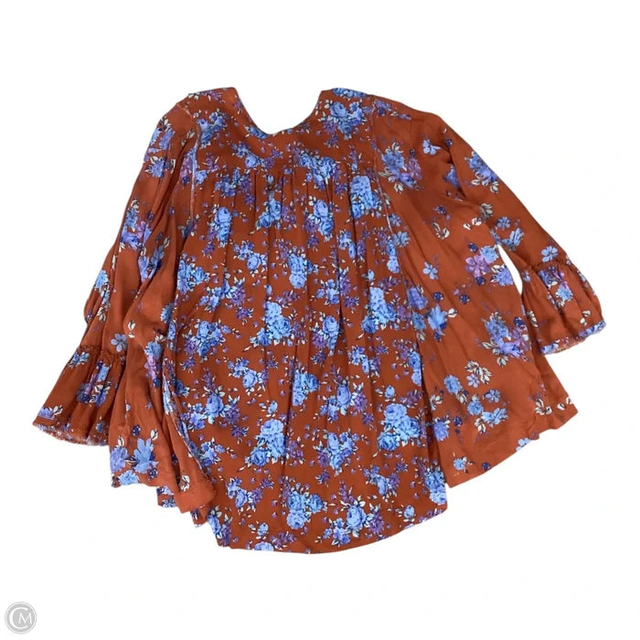 Top Long Sleeve By Free People In Floral Print, Size: Xs