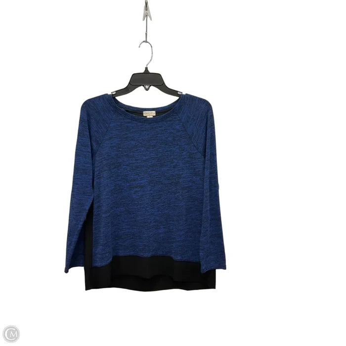 Top Long Sleeve By J. Crew In Black & Blue, Size: S
