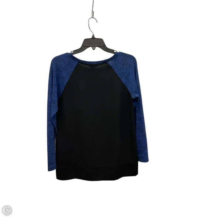 Top Long Sleeve By J. Crew In Black & Blue, Size: S