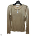 Top Long Sleeve By Loft In Gold, Size: S