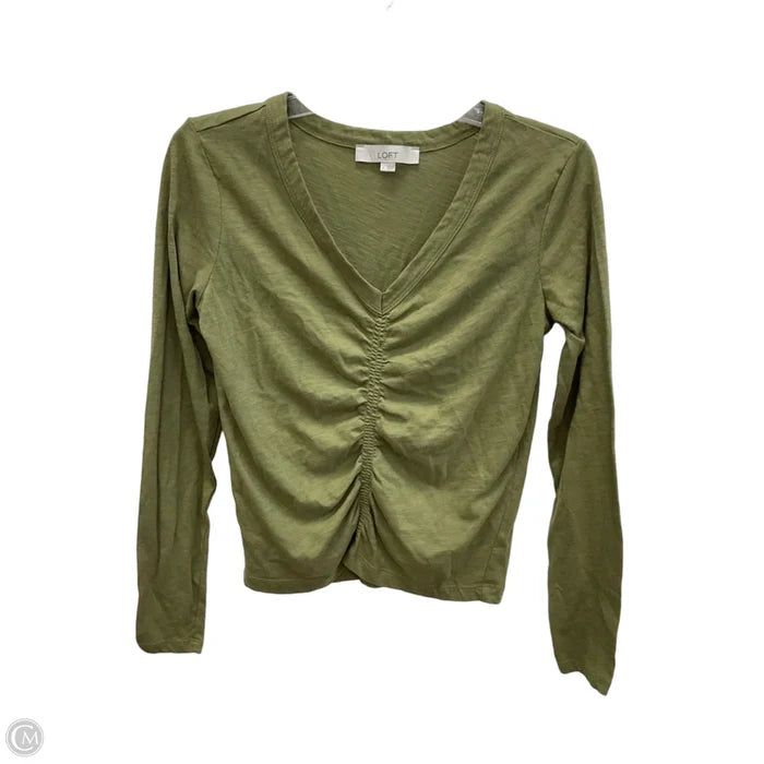 Top Long Sleeve By Loft In Green, Size: S