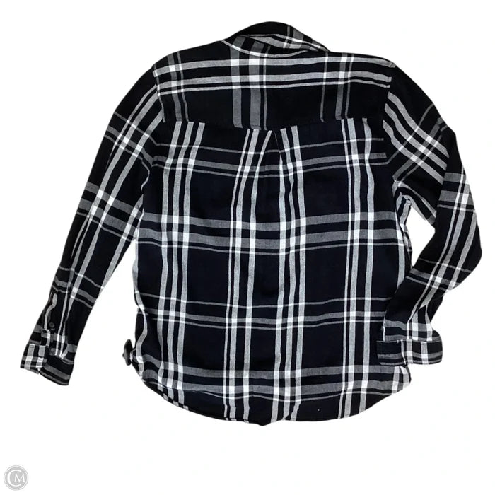 Top Long Sleeve By Lucky Brand In Black & White, Size: Xl