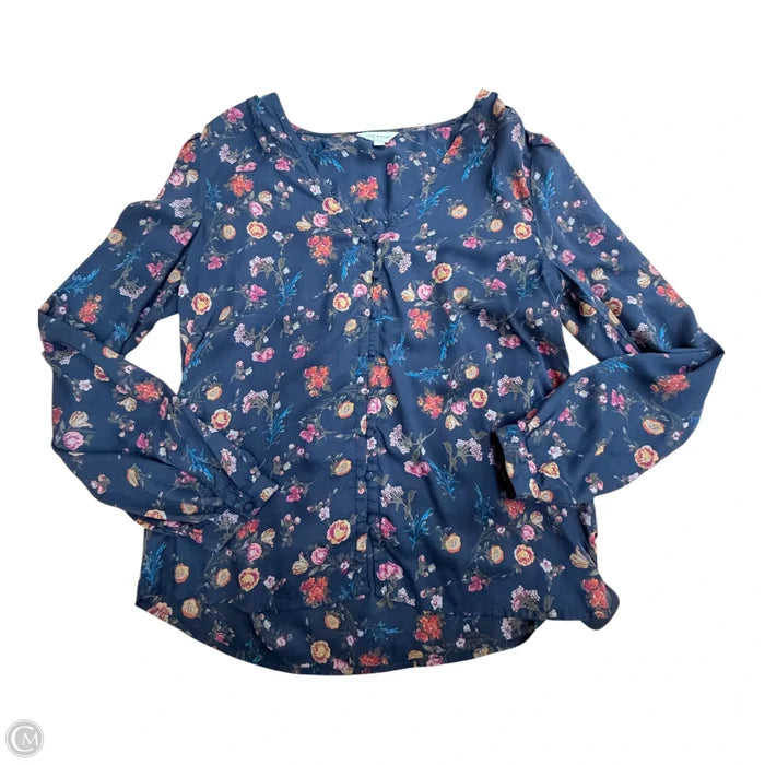Top Long Sleeve By Lucky Brand In Floral Print, Size: S