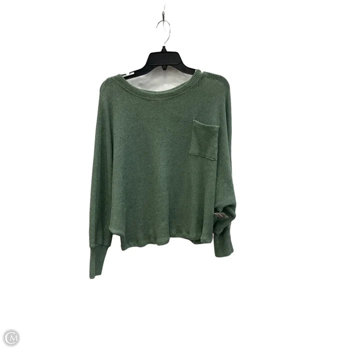 Top Long Sleeve By Mi Ami In Green, Size: M