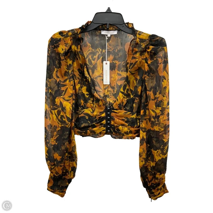 Top Long Sleeve By Olivaceous In Floral Print, Size: M