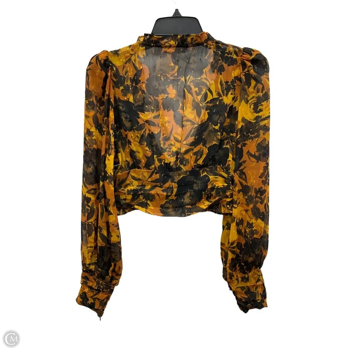 Top Long Sleeve By Olivaceous In Floral Print, Size: M