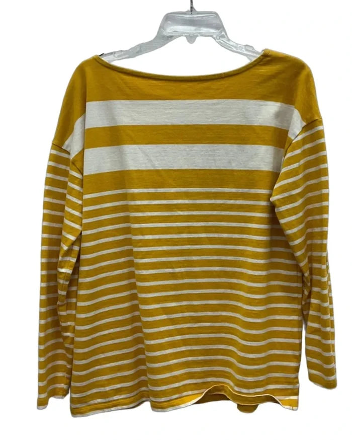 Top Long Sleeve By Talbots In Striped Pattern, Size: Lp