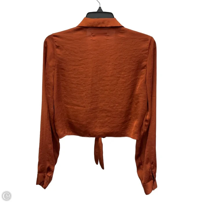 Top Long Sleeve By Urban Outfitters In Orange, Size: S