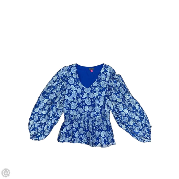 Top Long Sleeve By Vince Camuto In Blue, Size: L