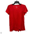 Top Short Sleeve Basic By Chicos In Red, Size: S