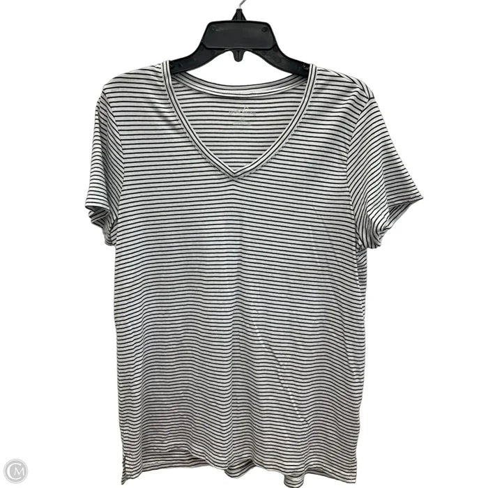 Top Short Sleeve Basic By Eddie Bauer In Striped Pattern, Size: Xl