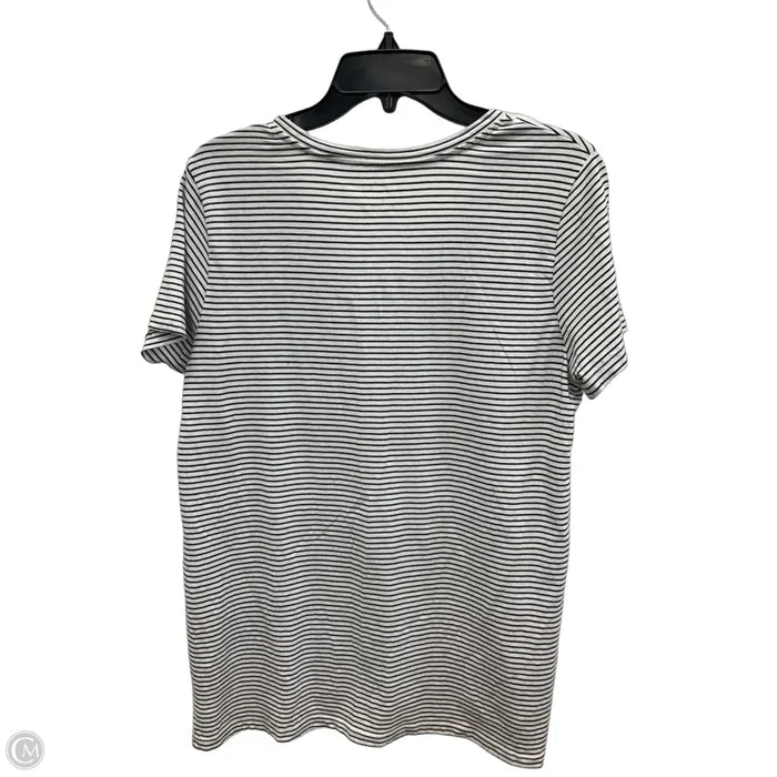 Top Short Sleeve Basic By Eddie Bauer In Striped Pattern, Size: Xl