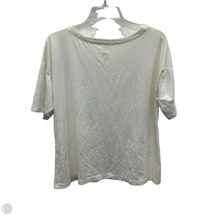 Top Short Sleeve Basic By J. Jill In White, Size: Lp