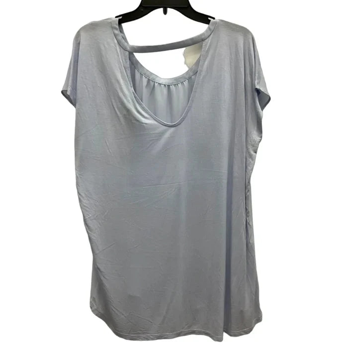 Top Short Sleeve Basic By Loft In Blue, Size: Xl