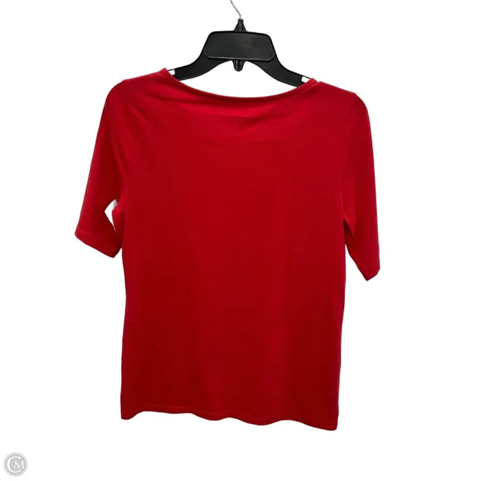 Top Short Sleeve Basic By Talbots In Red, Size: S
