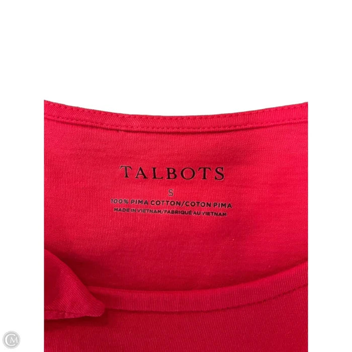 Top Short Sleeve Basic By Talbots In Red, Size: S
