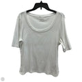 Top Short Sleeve Basic By Talbots In White, Size: L