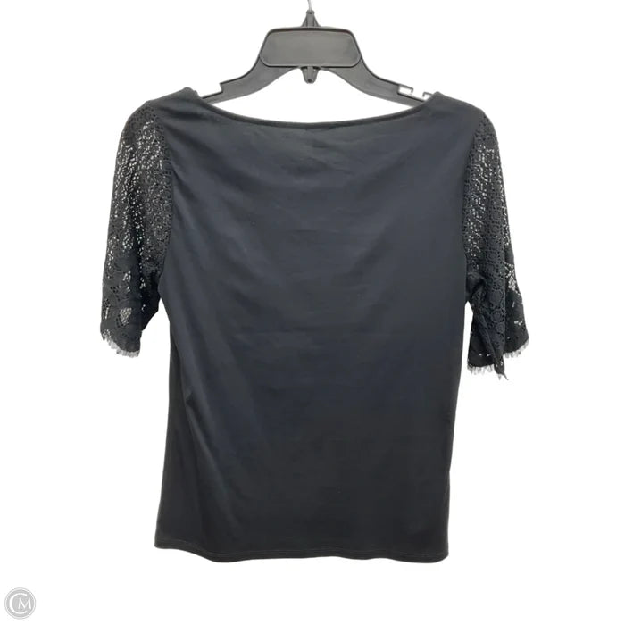 Top Short Sleeve By Ann Taylor In Black, Size: Xs