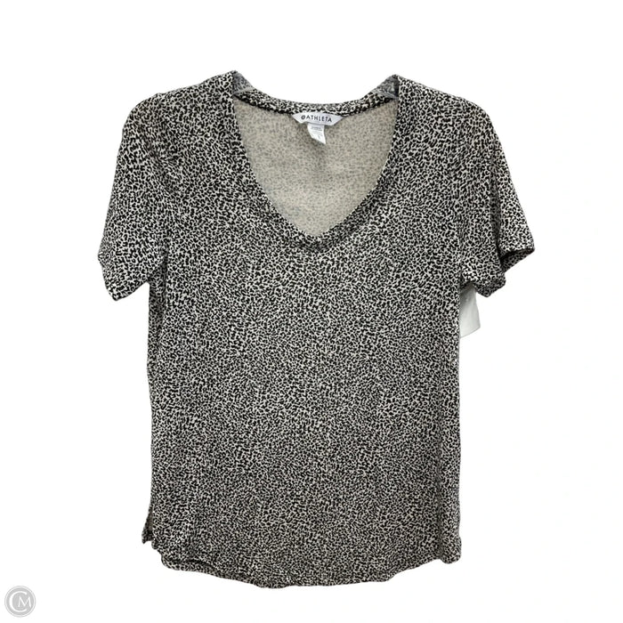 Top Short Sleeve By Athleta In Animal Print, Size: S