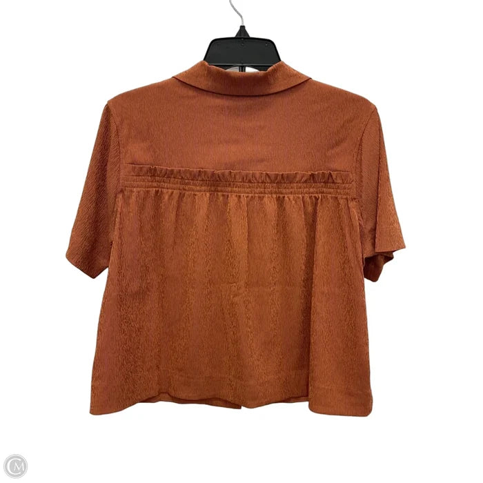 Top Short Sleeve By Athleta In Orange, Size: S