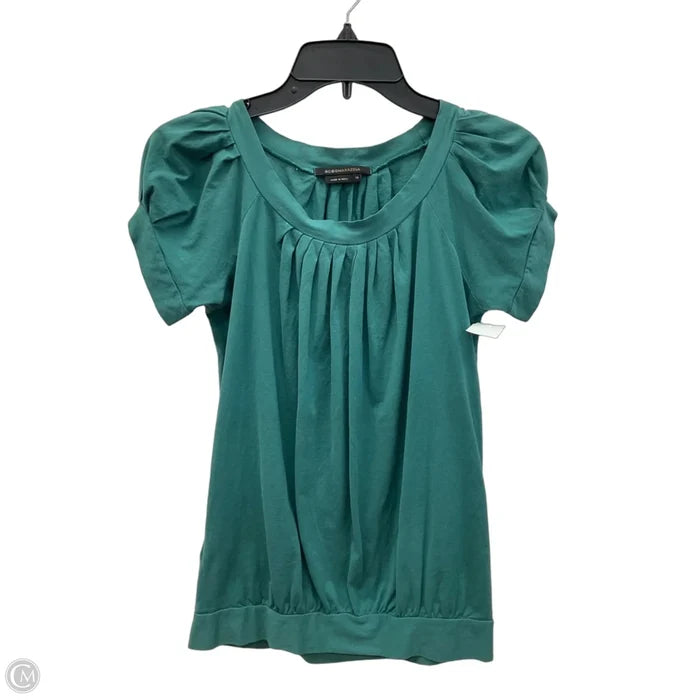 Top Short Sleeve By Bcbgmaxazria In Teal, Size: Xs