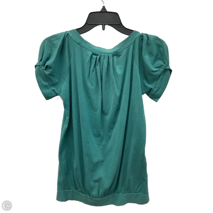 Top Short Sleeve By Bcbgmaxazria In Teal, Size: Xs