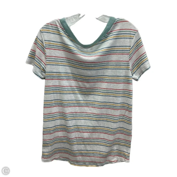 Top Short Sleeve By C And C In Striped Pattern, Size: M