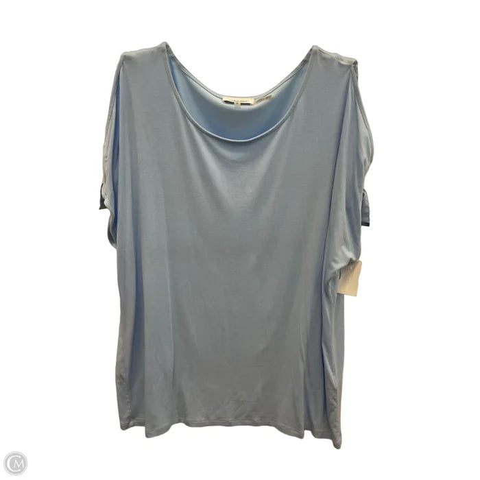 Top Short Sleeve By Calvin Klein In Blue, Size: L