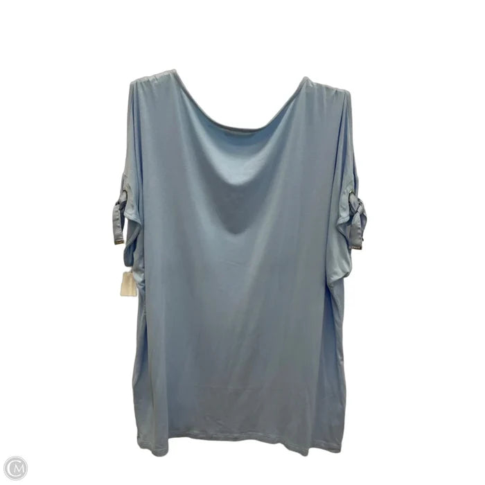 Top Short Sleeve By Calvin Klein In Blue, Size: L