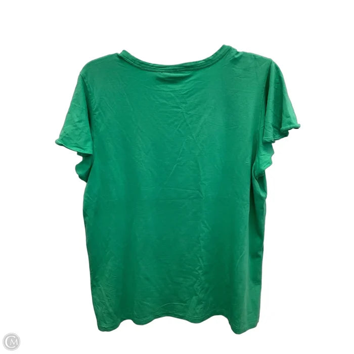 Top Short Sleeve By Chicos In Green, Size: L