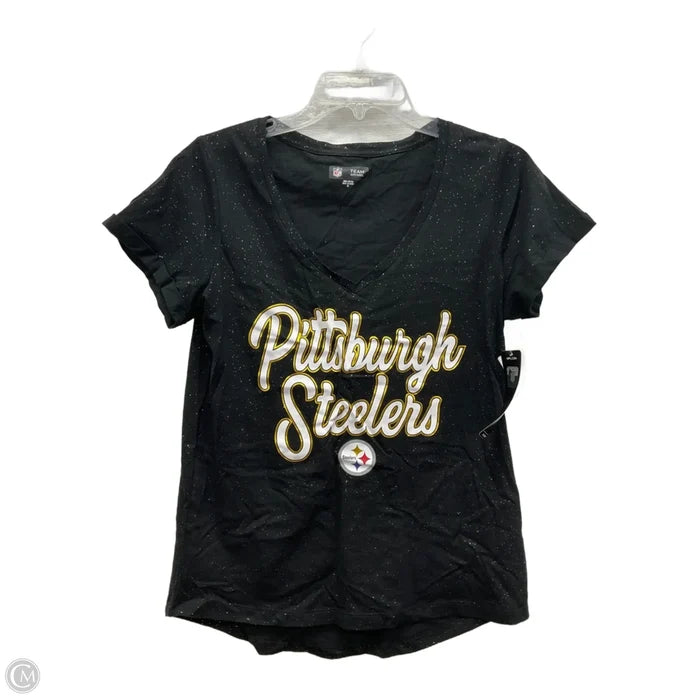 Top Short Sleeve By Clothes Mentor In Black, Size: M