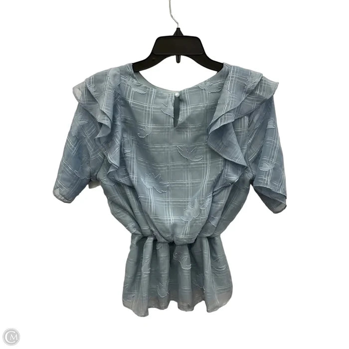 Top Short Sleeve By Cme In Blue, Size: M