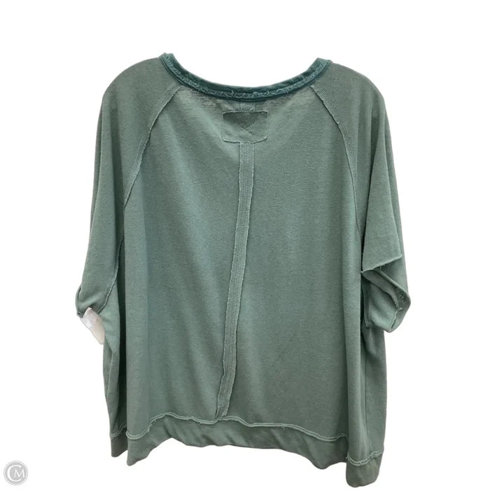 Top Short Sleeve By Davi & Dani In Green, Size: 2x
