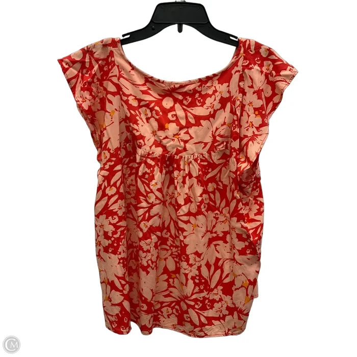 Top Short Sleeve By Gap In Orange, Size: Xl