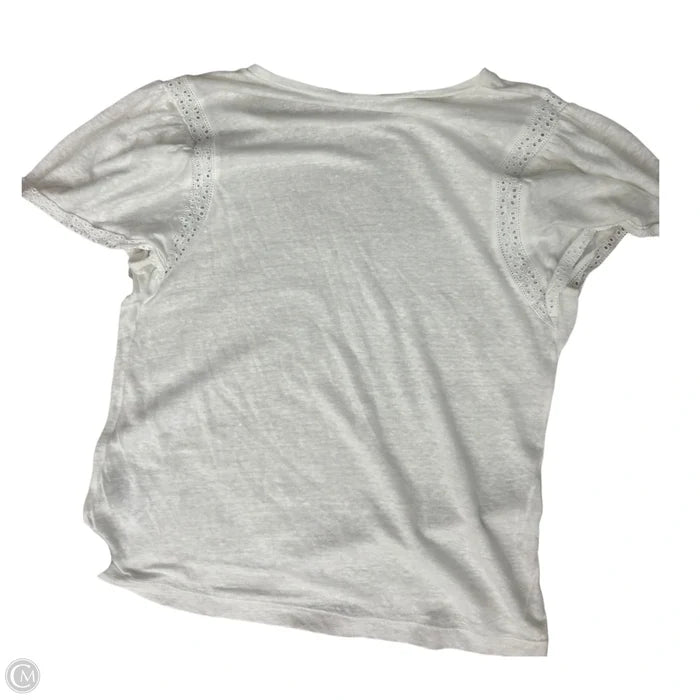Top Short Sleeve By J. Crew In White, Size: M