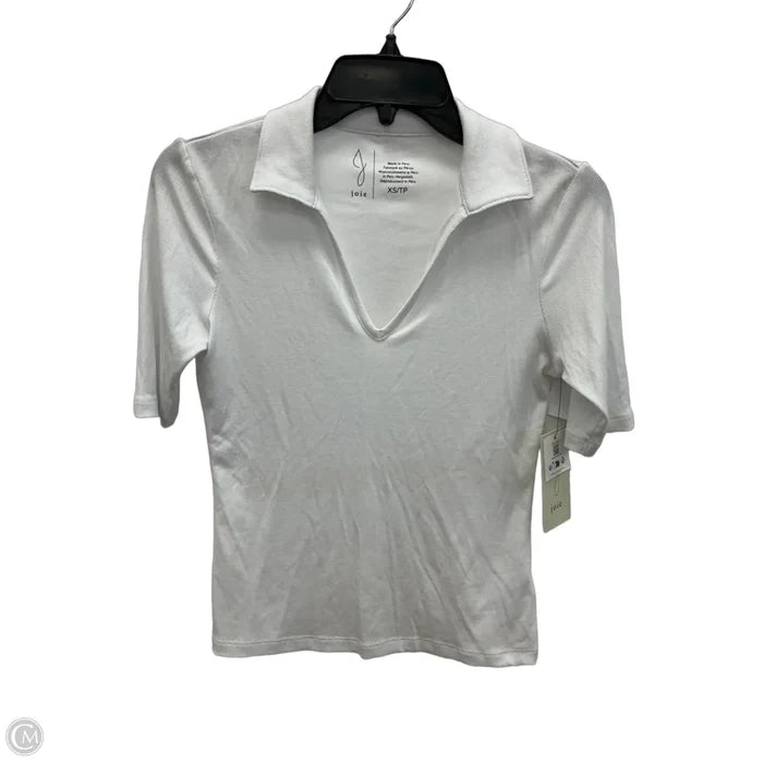 Top Short Sleeve By Joie In White, Size: Xs