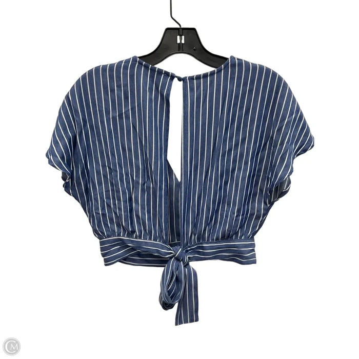 Top Short Sleeve By Jun & Ivy In Striped Pattern, Size: M