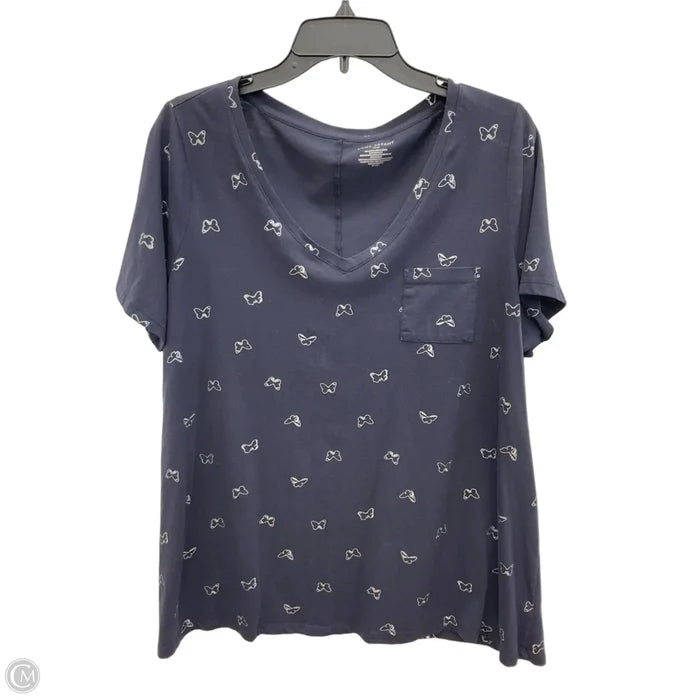 Top Short Sleeve By Lane Bryant In Blue, Size: Xxl