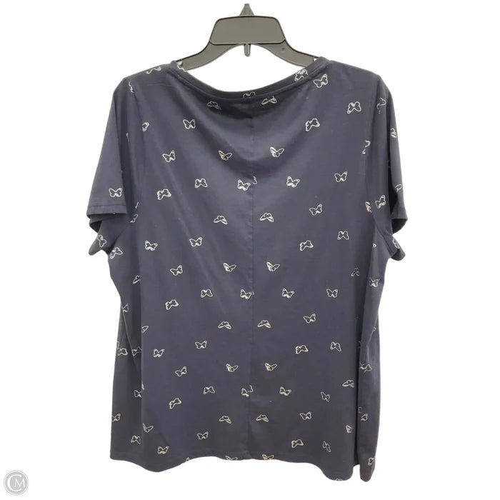 Top Short Sleeve By Lane Bryant In Blue, Size: Xxl