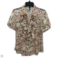 Top Short Sleeve By Lauren By Ralph Lauren In Floral Print, Size: L